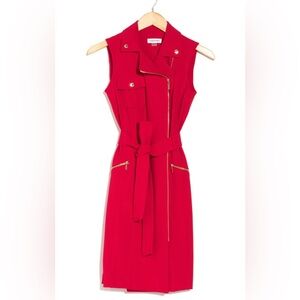 Calvin Klein Vibrant Red Sleeveless Jacket